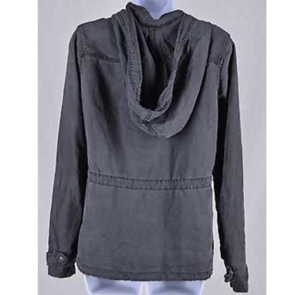 Max Jeans Gray Hooded Tencel Jacket Anorak Women's Small S Casual Neutral EUC - Picture 2 of 8